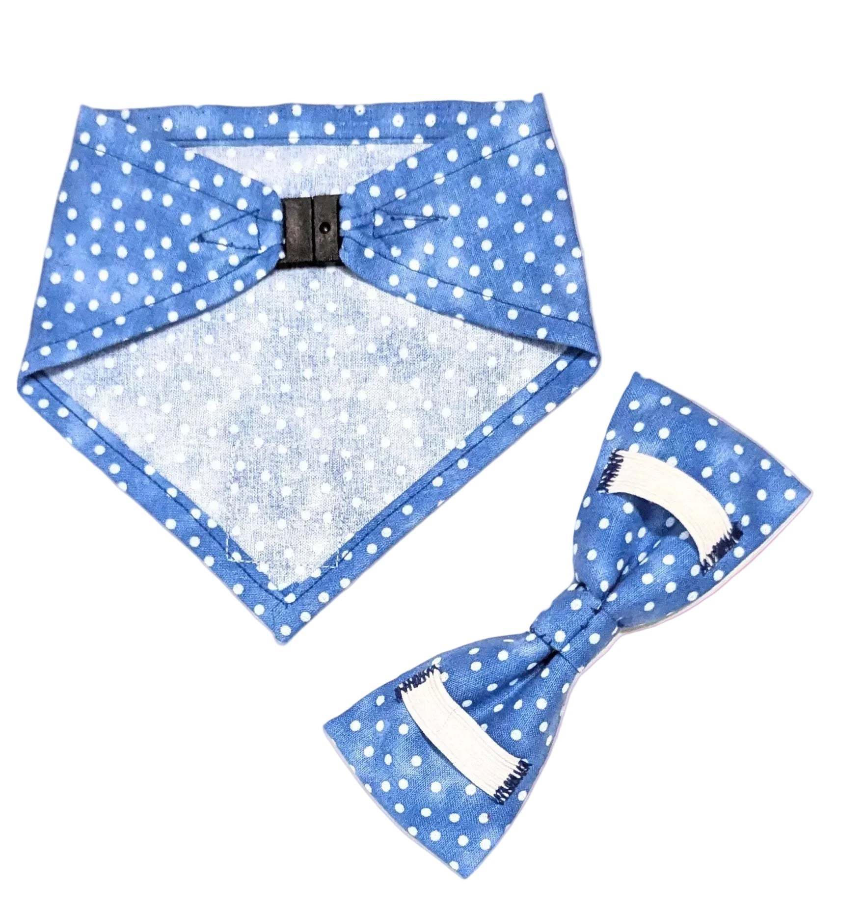 Blue and White Spots